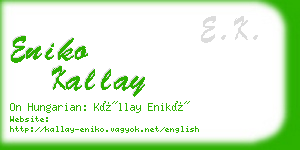 eniko kallay business card